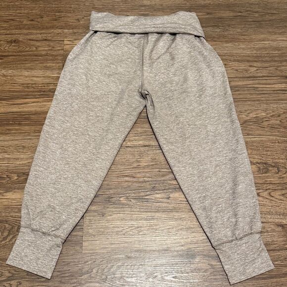 Offline by Aerie Foldover Heathered Joggers Taupe Khaki Size Large - Picture 11 of 12